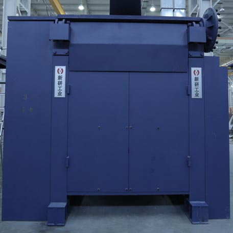 Open steel frame furnace